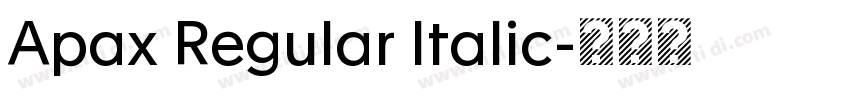 Apax Regular Italic字体转换